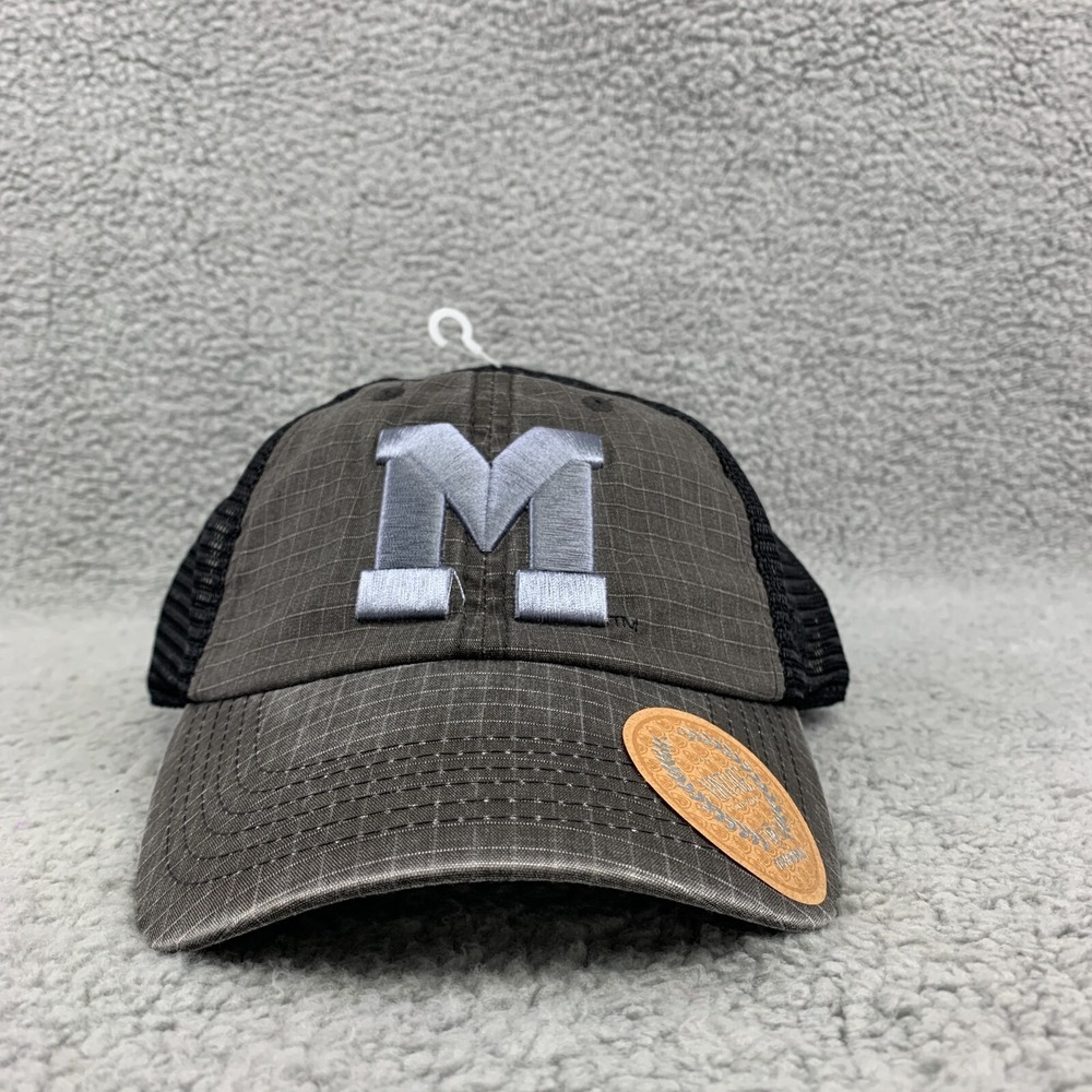 Mississippi State Bulldogs Hat Mens One Size Grey Snapback Mesh Trucker Cap‎ NEW